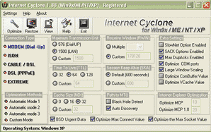 Click to view Internet Cyclone 2.18 screenshot